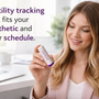 Woman tracking fertility with KNOWHEN® saliva ovulation test kit